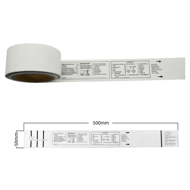 Luggage Label Strips with Monza R6-P Chip UHF RFID Labels Dry Inlay 50x500mm Support Customization