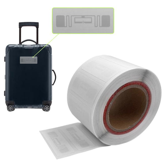 NFC Luggage Tags Sticker with Smart Sensor RF Chip UHF RFID Electronic Label 74x22mm Support Customization