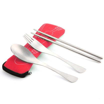 Three-Piece Outdoor Cutlery, Big Red, Light blue, Dark blue, Rose Red, Grass green, Fluorescent green, Orange, Purple