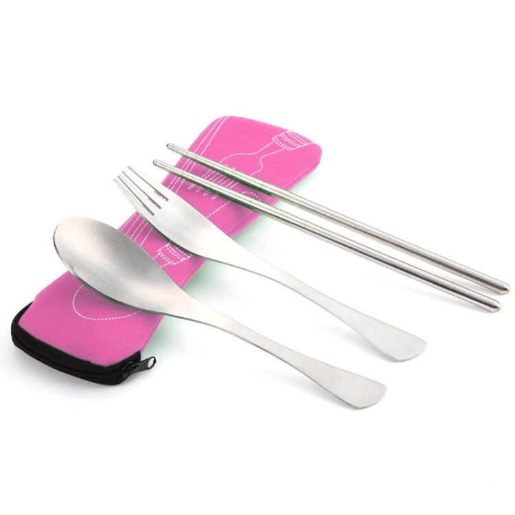 Three-Piece Outdoor Cutlery, Big Red, Light blue, Dark blue, Rose Red, Grass green, Fluorescent green, Orange, Purple