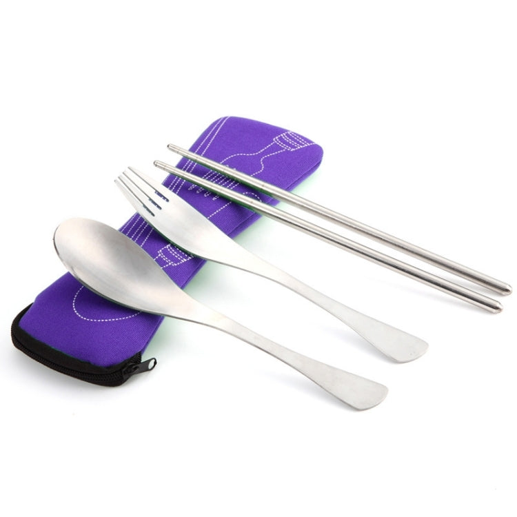Three-Piece Outdoor Cutlery, Big Red, Light blue, Dark blue, Rose Red, Grass green, Fluorescent green, Orange, Purple