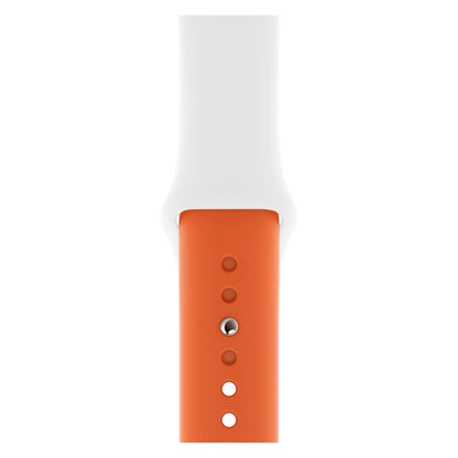 Double Colors Silicone Watch Band for Apple Watch Series 3 & 2 & 1 42mm (Light Blue+Light Pink)