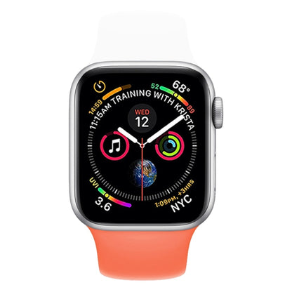 Double Colors Silicone Watch Band for Apple Watch Series 3 & 2 & 1 42mm (Light Blue+Light Pink)