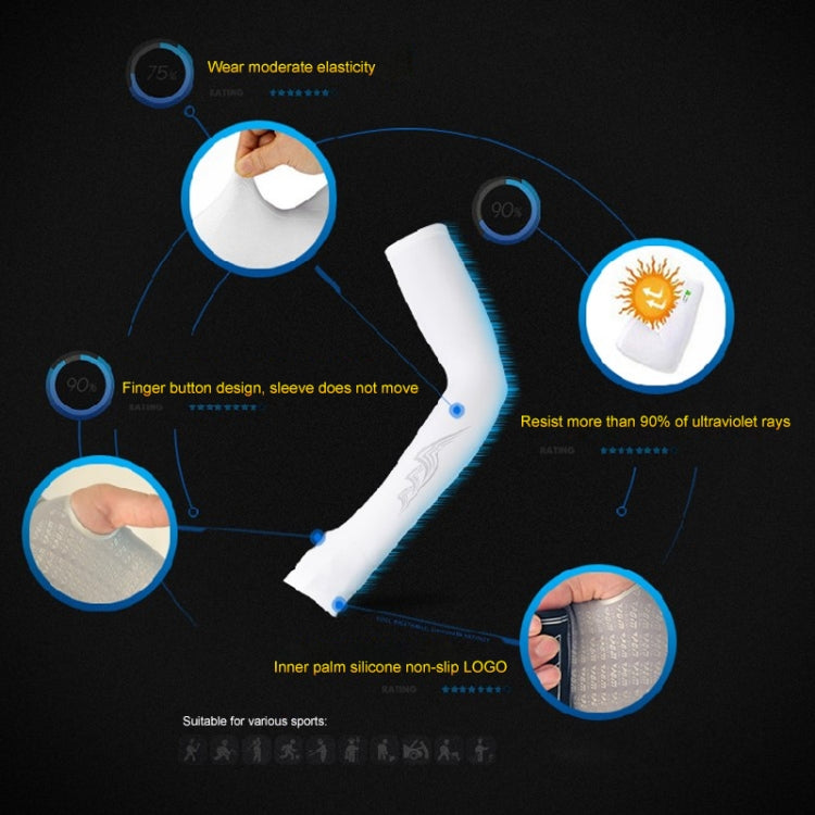 PGM Golf Sunscreen Breathable Sports Cuff Sleeve(Fluorescent Green), XT004 Fluorescent Green, XT004 Grey, XT004 White