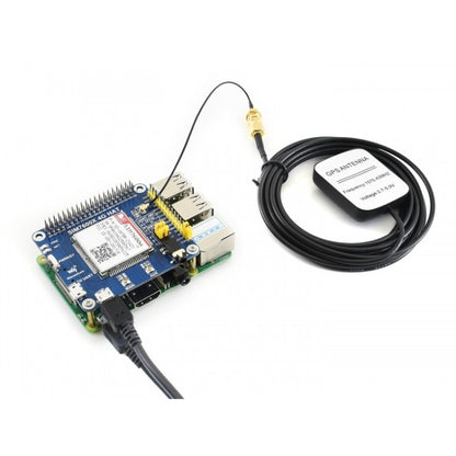 Waveshare 4G / 3G / GNSS HAT for Raspberry Pi, LTE CAT4, for North America, 4G / 3G / GNSS HAT