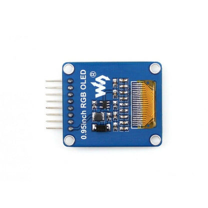 Waveshare 0,95 pouces OLED RVB (A), interface SPI, connecteur horizontal incurvé