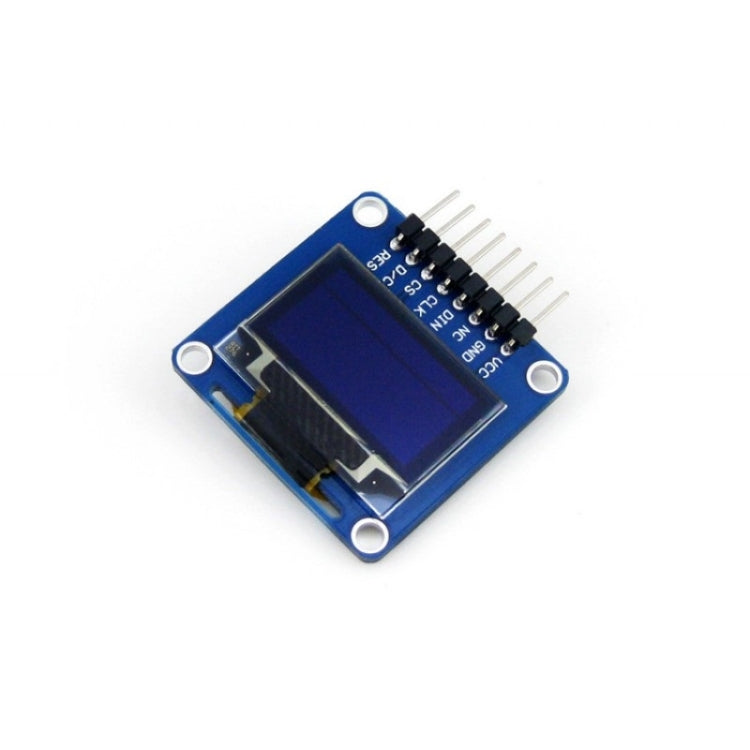 Waveshare 0,96 pouce 128*64 OLED (A), interfaces SPI/I2C, connecteur mâle horizontal coudé
