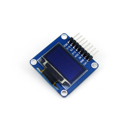 Waveshare 0,96 pouce 128*64 OLED (A), interfaces SPI/I2C, connecteur mâle horizontal coudé
