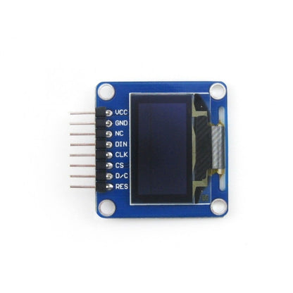 Waveshare 0,96 pouce 128*64 OLED (A), interfaces SPI/I2C, connecteur mâle horizontal coudé