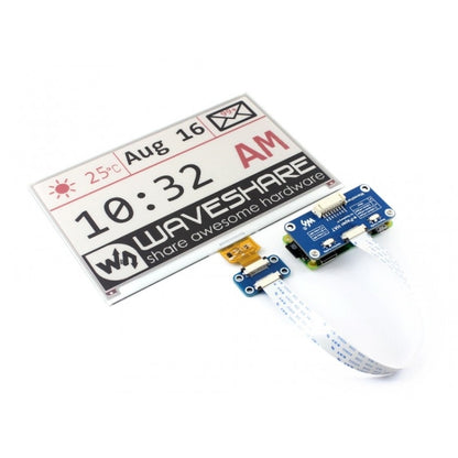 Écran E-Ink HAT 7,5 pouces 640x384 de Waveshare pour Raspberry Pi, tricolore, interface SPI