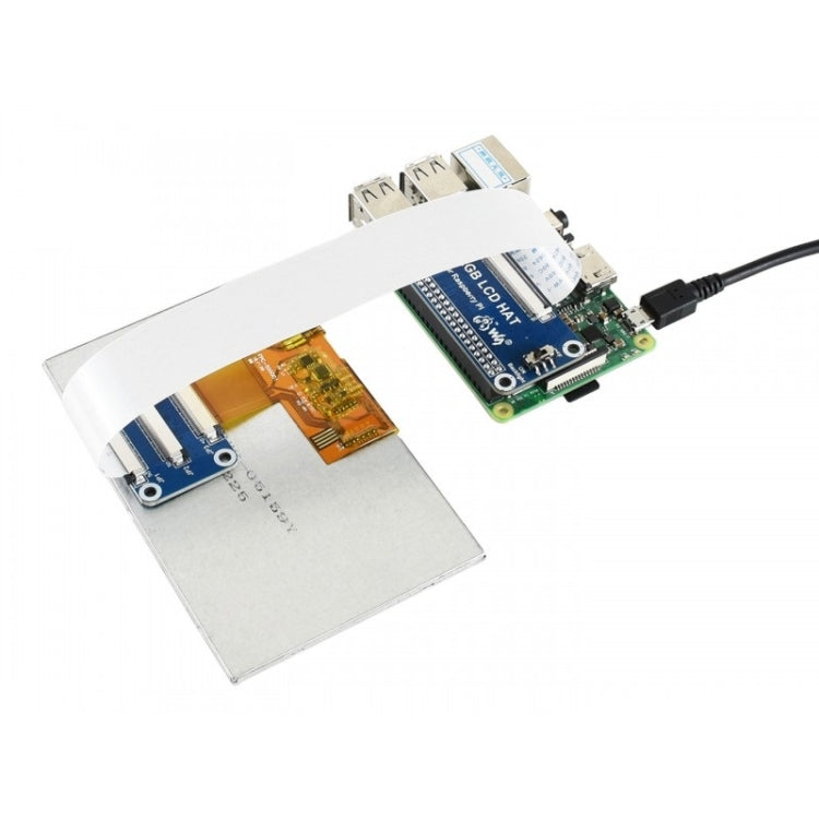Écran Waveshare 5,0 pouces 800x480 IPS pour Raspberry Pi, interface DPI, sans tactile, 5,0 pouces sans tactile