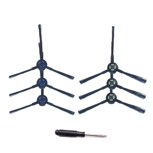 XI270 3 paires de brosses latérales I258 + tournevis noir G601 pour ILIFE V8S / A9 / A7 / X750 / X800 / X787 / X785