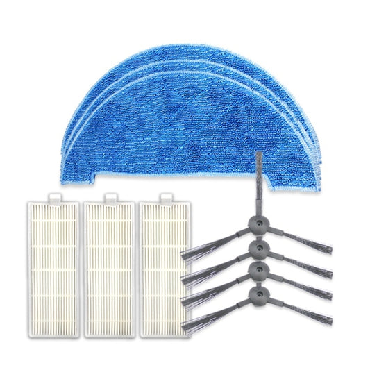 XI295 2 pares de cepillos laterales K614 + 3 trapos K636 + 3 filtros I207 para ILIFE A4