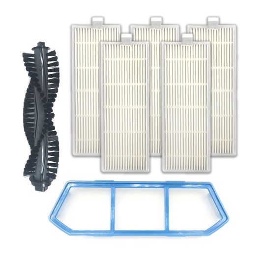 Filtro primario XI231 I205 + 5 filtros I207 + Juego de cepillos principales I203 para ILIFE A4S, XI231