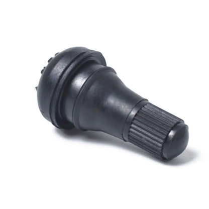 Snap-in Short Black Rubber Valve Stem (TR412) with Valve Core Wrench for Tubeless 0.453 Inch 11.5mm Rim Holes on Standard Vehicle Tires, TR412