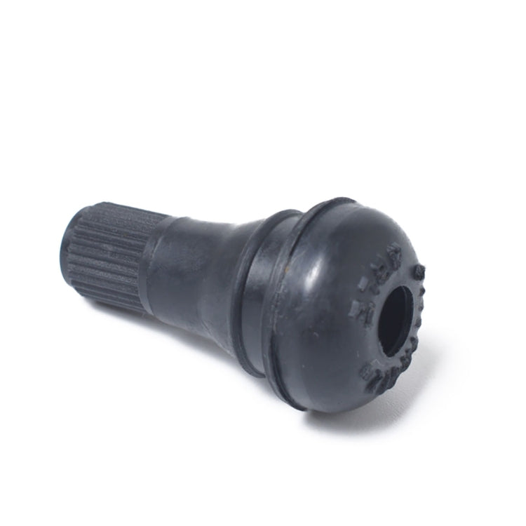 Snap-in Short Black Rubber Valve Stem (TR412) with Valve Core Wrench for Tubeless 0.453 Inch 11.5mm Rim Holes on Standard Vehicle Tires, TR412