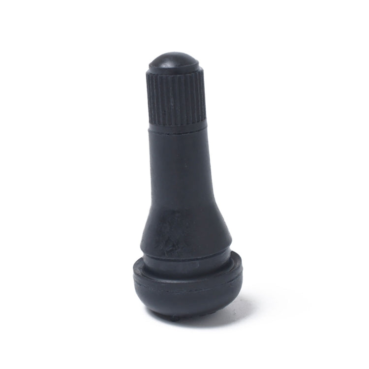 Snap-in Short Black Rubber Valve Stem (TR413) 4-Pack with Valve Core Wrench for Tubeless 0.453 Inch 11.5mm Rim Holes on Standard Vehicle Tires, TR413