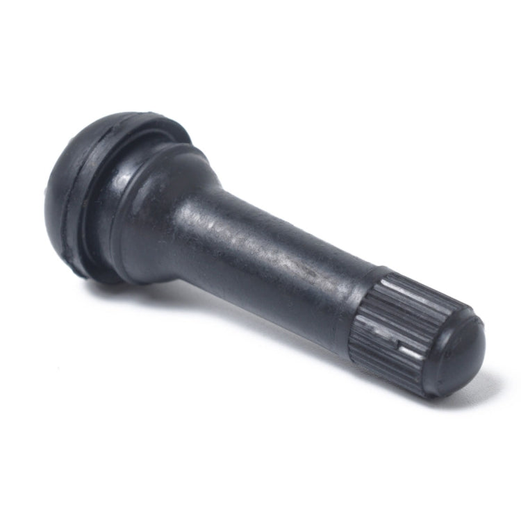 Snap-in Short Black Rubber Valve Stem (TR414) 4-Pack with Valve Core Wrench for Tubeless 0.453 Inch 11.5mm Rim Holes on Standard Vehicle Tires, TR414