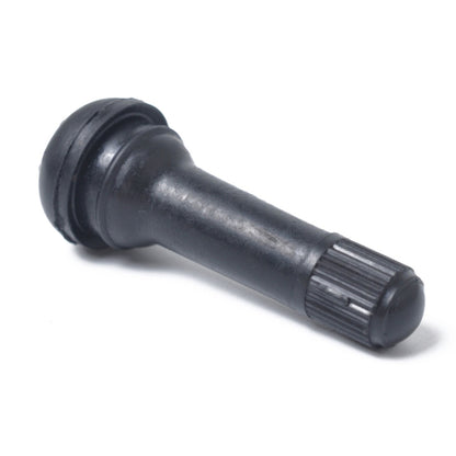 Snap-in Short Black Rubber Valve Stem (TR414) 4-Pack with Valve Core Wrench for Tubeless 0.453 Inch 11.5mm Rim Holes on Standard Vehicle Tires, TR414