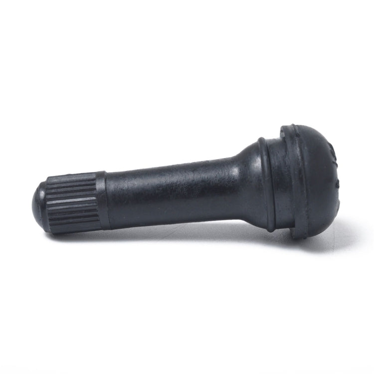 Snap-in Short Black Rubber Valve Stem (TR414) 4-Pack with Valve Core Wrench for Tubeless 0.453 Inch 11.5mm Rim Holes on Standard Vehicle Tires, TR414