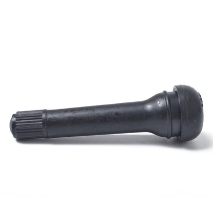 Snap-in Short Black Rubber Valve Stem (TR418) 4-Pack with Valve Core Wrench for Tubeless 0.453 Inch 11.5mm Rim Holes on Standard Vehicle Tires, TR418