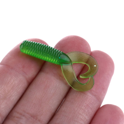 HENGJIA SO105 20 leurres souples à double queue de 3,5 cm/0,9 g pour la pêche en mer