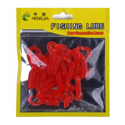 HENGJIA SO105 20 leurres souples à double queue de 3,5 cm/0,9 g pour la pêche en mer