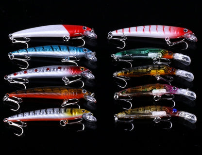 HENGJIA Set056 56 PCS Sequin Set Metal Sequins False Bait Fresh Sea Bass Fishing Bait Set, Length: 3 to 10cm, Boxed, Boxed