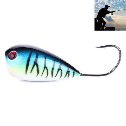 HENGJIA PO036 8cm/13g Big Mouth Single Hook Schlagwasserwellen Hartköder Outdoor Angelgeräte Köder Angelköder Angelausrüstung, PO036-1, PO036-2, PO036-3, PO036-4, PO036-5, PO036-6, PO036-7