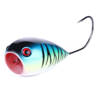 HENGJIA PO036 8cm/13g Big Mouth Single Hook Schlagwasserwellen Hartköder Outdoor Angelgeräte Köder Angelköder Angelausrüstung, PO036-1, PO036-2, PO036-3, PO036-4, PO036-5, PO036-6, PO036-7