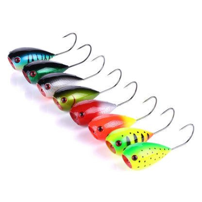 HENGJIA PO036 8cm/13g Big Mouth Single Hook Schlagwasserwellen Hartköder Outdoor Angelgeräte Köder Angelköder Angelausrüstung, PO036-1, PO036-2, PO036-3, PO036-4, PO036-5, PO036-6, PO036-7