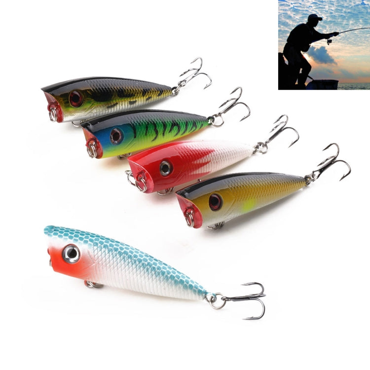 HENGJIA PO035 6cm/6g 5 Leurres de Pêche Durs de Simulation, Ensemble d'Appâts de Pêche Adaptés à l'Eau Salée et à l'Eau Douce, PO035 5pcs