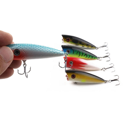 HENGJIA PO035 6cm/6g 5 Leurres de Pêche Durs de Simulation, Ensemble d'Appâts de Pêche Adaptés à l'Eau Salée et à l'Eau Douce, PO035 5pcs