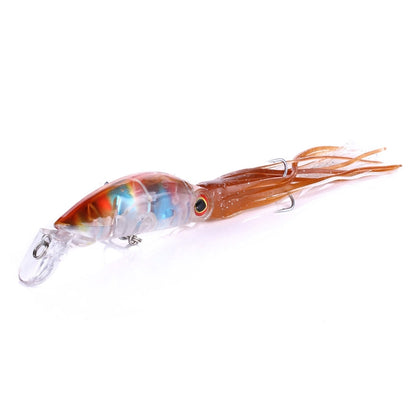 HENGJIA JIZ002 10cm/16.6g 8 PCS Big Octopus Squid Shaped Hard Baits Long Shot Fishing Lures Tackle Baits Fit Sea Fishing and Freshwater Fishing,Boxed, 8 PCS Boxed