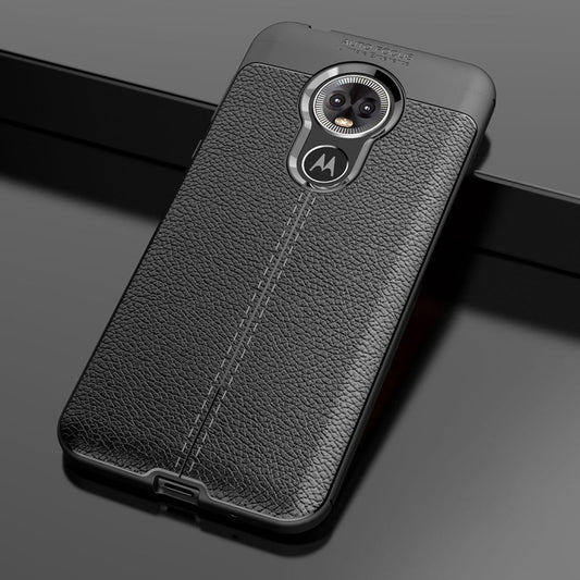 Litchi Texture TPU Shockproof Case for MOTO E6, For MOTO E6, MOTO E6