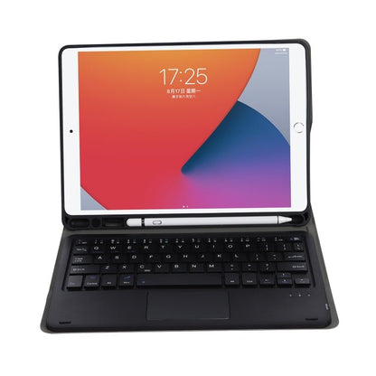 A07B - A Lambskin Texture Square Keycap Bluetooth Keyboard Leather Case with Touch Control For iPad, For iPad 9.7 2018 & 2017 / Pro 9.7 inch / Air 2, For iPad Pro 10.5 inch / 10.2 2021 & 2020 & 2019 / Air 3������������������������������������������������... - ORIWHIZApple AccessoriesiPad KeyboardiPad Keyboard Universal