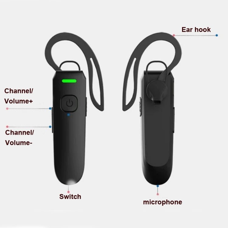 A08 Mini Ear Hook Wireless Walkie Talkie Outdoor Mini Walkie Talkie Wireless Bluetooth Walkie Talkie - ORIWHIZConsumer ElectronicsHandheld Walkie TalkieWalkie Talkie
