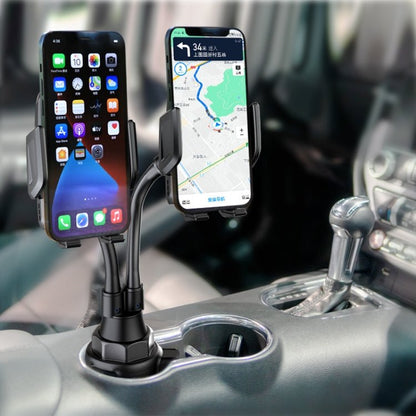 A080+X908 Car Cup Double Mobile Phone Holder Mount Adjustable Cradle Bracket, A080+X908 - ORIWHIZ