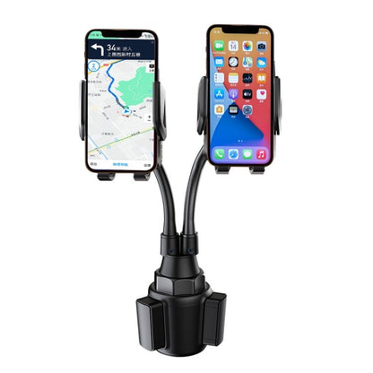 A080+X908 Car Cup Double Mobile Phone Holder Mount Adjustable Cradle Bracket, A080+X908 - ORIWHIZ