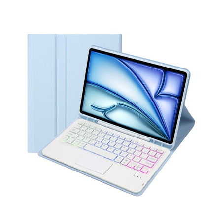 A098B - AS Detachable Ultra - Thin Backlit Bluetooth Touch Keyboard Leather Tablet Case with Pen Slot, For iPad Air 11 2025 / 2024 / Air 5 10.9 / Air 4 - ORIWHIZApple AccessoriesiPad KeyboardiPad Keyboard For iPad Air