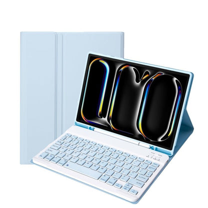 A13B Lambskin Texture Bluetooth Touch Keyboard Leather Tablet Case with Pen Slot, For iPad Pro 11 2024 - ORIWHIZApple AccessoriesiPad KeyboardiPad Keyboard For iPad Pro