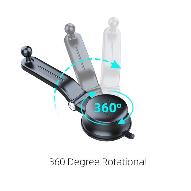 A190+X157 Car Phone Holder Dashboard Sucker Mount Stand Retractable Clamp Arm, A190+X157 - ORIWHIZ