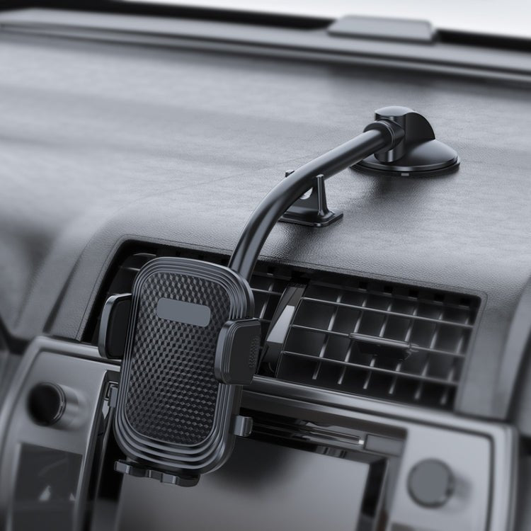 A190+X51 Car Phone Holder Dashboard Windshield Sucker Mount Bendable Long Arm Stand, A190+X51 - ORIWHIZ