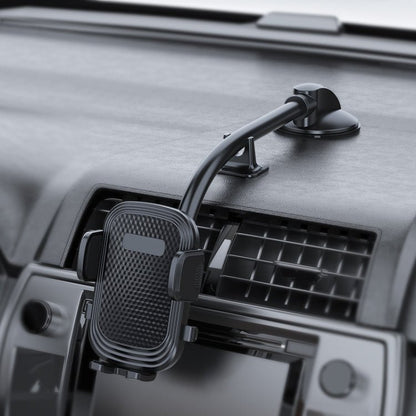 A190+X51 Car Phone Holder Dashboard Windshield Sucker Mount Bendable Long Arm Stand, A190+X51 - ORIWHIZ
