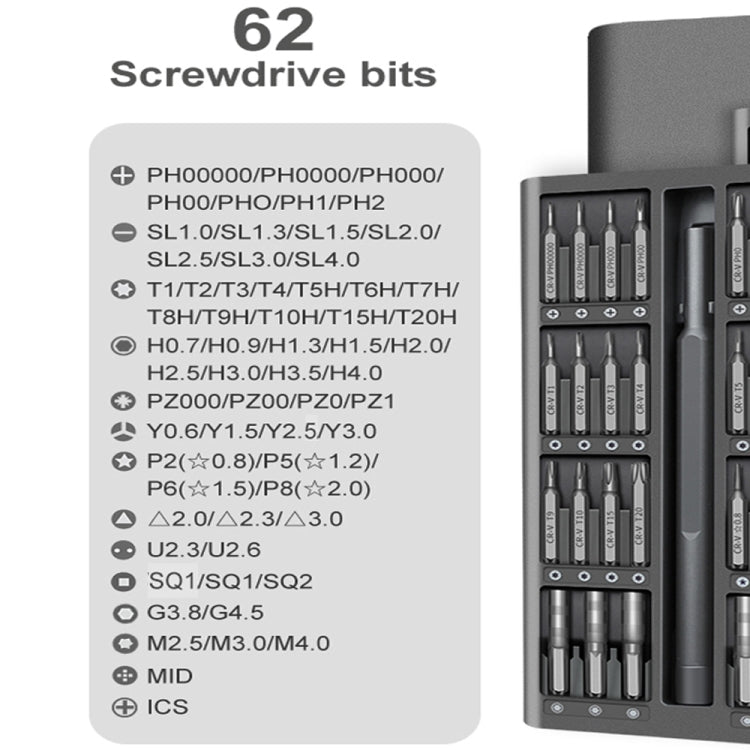 A63 63 in 1 Screwdriver Set Mobile Phone Tablet Computer Disassembly and Maintenance Tool, A63 63 in 1 - ORIWHIZ