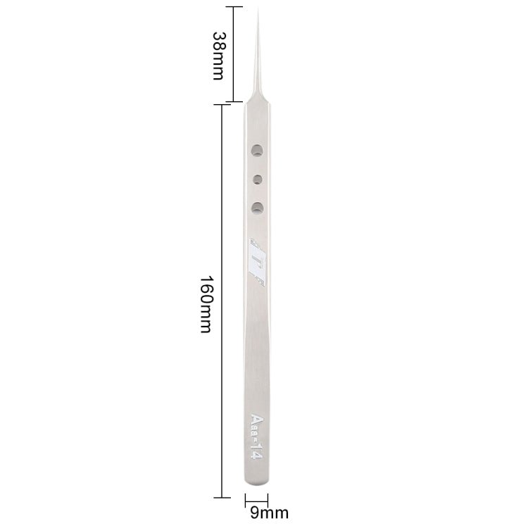Aaa - 14 Precision Repair Tweezers Long Pointed Stainless Steel, Aaa - 14 - ORIWHIZ