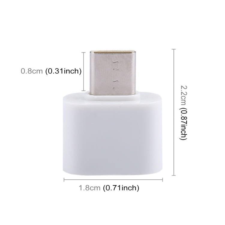 ABS Shell USB 2.0 to USB - C / Type - C Mini OTG Adapter Connector - ORIWHIZ