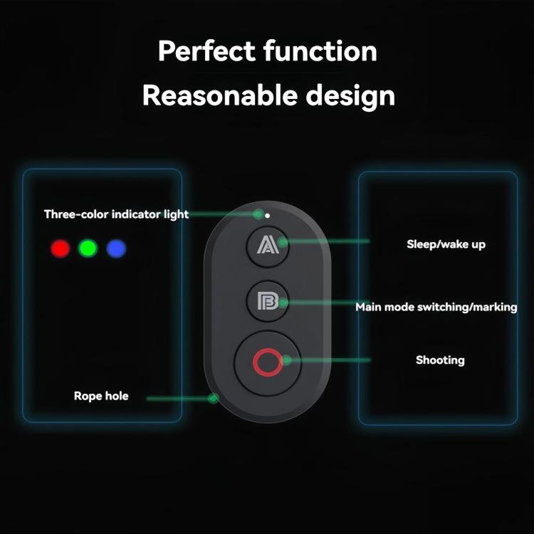 Action Camera Bluetooth Remote Control For Insta360 X5 / X4 / X3 / GO3S / Ace Pro2 - ORIWHIZDJI & Insta360 AccessoriesInsta360 X SeriesOthers
