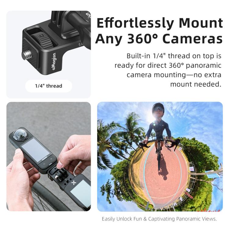 Action Camera Speedometer Cycling Mount, aMagisn BR01 Independent Handlebars, aMagisn BR02 Integrated Handlebars - ORIWHIZaMagisnBicycle Handlebar MountDJI & Insta360 Accessories