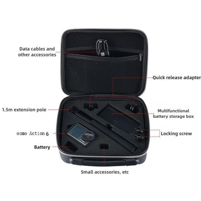 Action Cameras Portable Storage Box, For DJI Osmo Action 6 Gray - ORIWHIZCase & BagsDJI & Insta360 AccessoriesOsmo Action Series